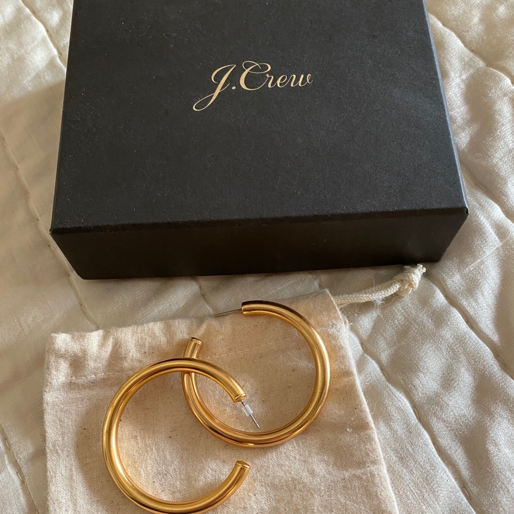 J Crew gold hoops